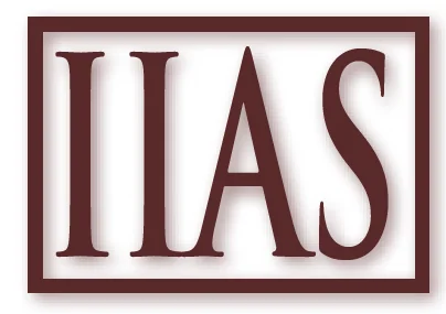 IIAS logo with burgundy letters on white background with burgundy border